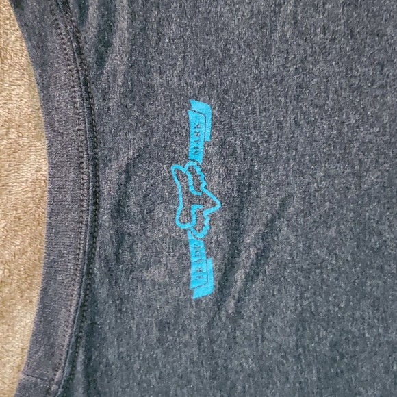 FOX XL Gray with teal blue graphics, tee shirt - Picture 2 of 3